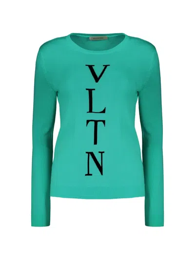 Valentino Vltn Logo-print Sweater In Animal Print