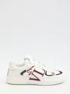 Valentino Garavani 'vl7n' White Sneakers With Maxi Logo Print And Logo Patch On The Tongue In Leathe In White