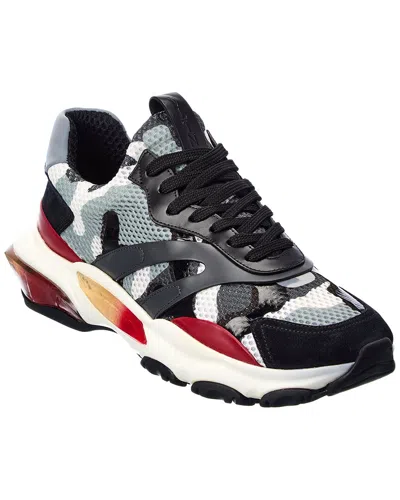 Valentino Garavani Vltn Mesh & Leather Sneaker In Orange