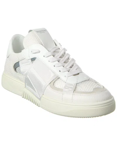 Valentino Garavani Valentino Vltn Mesh & Leather Sneaker In White