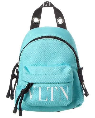 Valentino Garavani Valentino Vltn Mini Canvas Backpack In Blue