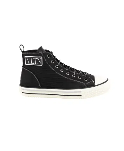Valentino Garavani Vltn Patch High-top Sneakers In Black