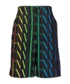 Valentino Garavani Vlnt Jersey Bermuda Shorts Men In Black