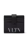 Valentino Logo-print Card Holder In Black