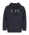 Valentino Vltn Print Hoodie In Black