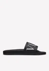 Valentino Garavani Vltn Logo Slides In Black