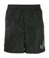 Valentino Man Swim Trunks Black Size 32 Polyamide In Black