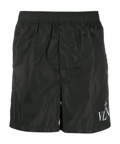 Valentino Vltn Star Logo Swim Shorts In Black