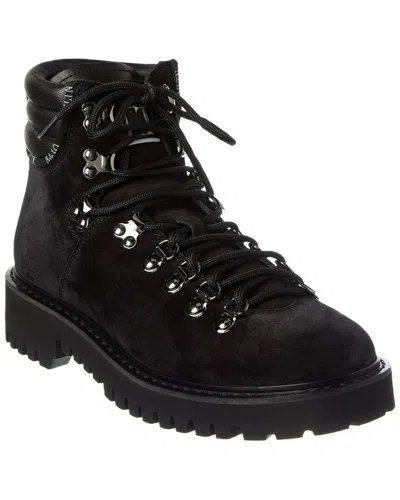 Valentino Garavani Valentino Vltn Suede & Leather Boot In Black