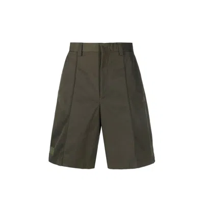 Valentino Vltn Tag Shorts Men In Green