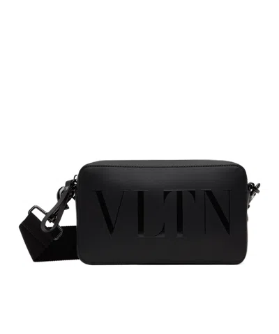 Valentino Garavani Vltn Zipper Crossbody Bag In Black