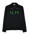 Valentino Vltn Zippered Pilot Casual Jacket In Black