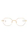 Valentino Vlx122 Octagonal-frame Glasses In Gold