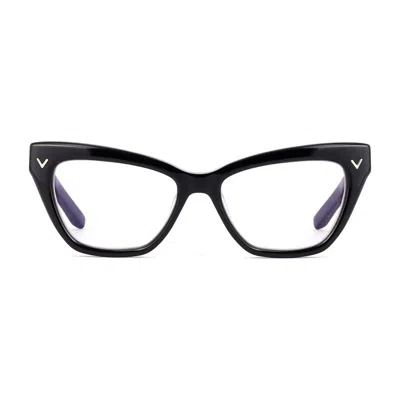 Valentino Garavani Valentino Vlx-140a Cat-eye Full Rim Eyeglasses In Black
