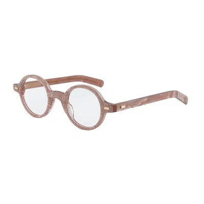 Valentino Garavani Valentino Ladies Black Round Eyeglass Frames Vlx-185 E In Pink
