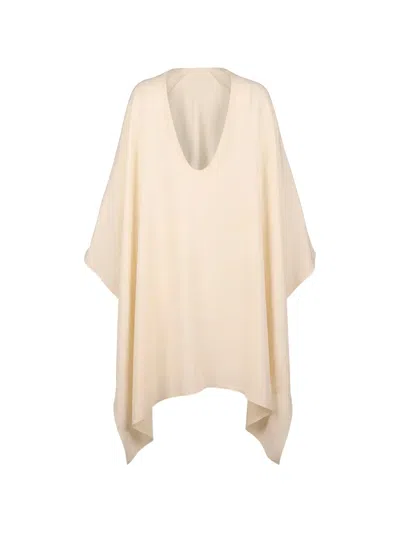 Valentino V-neck Cape In Brown