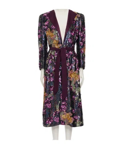 Valentino V-neck Long-sleeved Dress In Brown