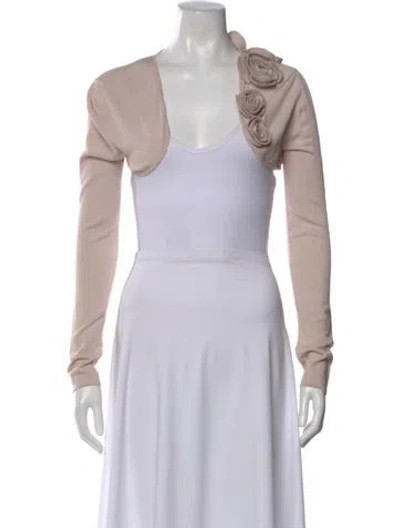 Pre-owned Valentino V-neck Sweater In White