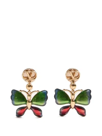 Valentino Garavani Vouloirvoler Metal And Enamel Earrings In Multi