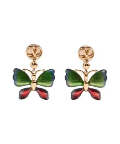 Valentino Garavani Vouloirvoler Metal And Enamel Earrings In Multi