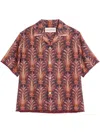 Valentino Garavani Bowling Voyage Imaginaire Shirt In Blue