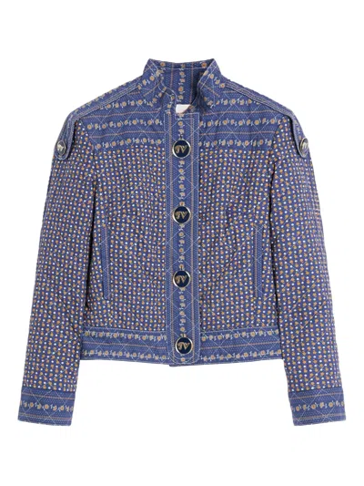 Valentino Voyage Imaginaire Caban Jacket In White