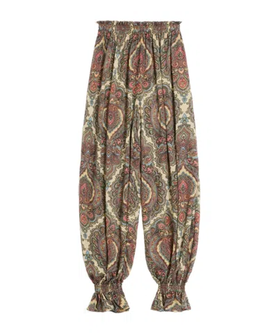 Valentino Voyage Imaginaire Casual Pants In Brown