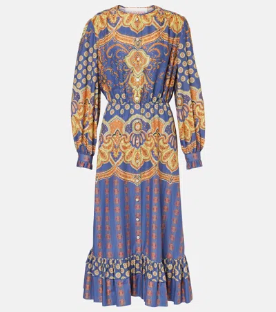 Valentino Voyage Imaginaire Cotton Shirt Dress In Multi