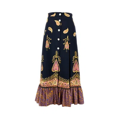 Valentino Voyage Imaginaire Muslin Maxi Skirt