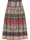 Valentino Voyage Imaginaire Midi Skirt In Neutrals