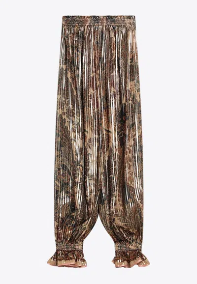 VALENTINO PEKIN VOYAGE IMAGINAIRE PRINT PANTS