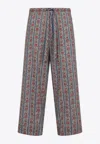 Valentino Voyage Imaginaire Print Straight Pants In Multicolor