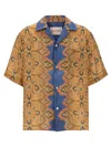 Valentino Imaginary Journey Linen Shirt In Multi