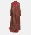 Valentino Voyage Imaginaire Silk Georgette Gown In Red