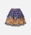 Valentino Skirt In Lino Paisley Medaglioni Voyage Imaginaire In Multicoloured