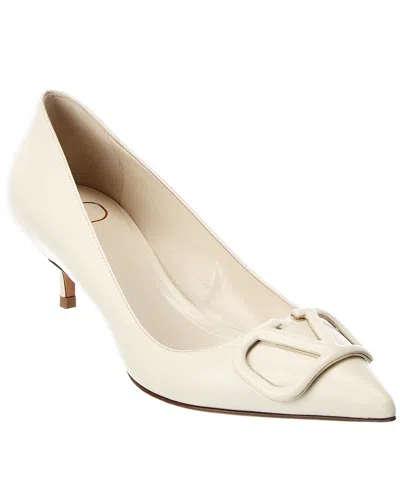 Valentino Garavani Valentino Vsling 45 Leather Pump In White