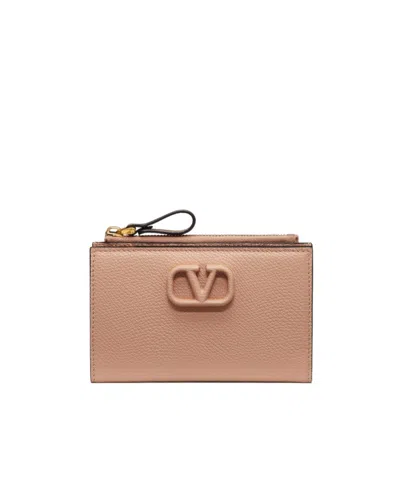 Valentino Garavani Vsling Coin Purse In Nude