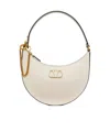 Valentino Vlogo Grainy Leather Shoulder Bag In Nude