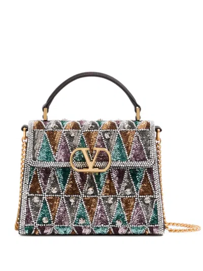 Valentino Garavani Vsling Mini Embroidered Handbag In Multi