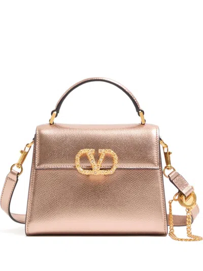 Valentino Garavani Vsling Mini Leather Handbag In Pink