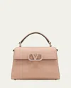 Valentino Small Calf Leather Embellished Vsling Top-handle Bag In Kfj Rose Cannelle Vintage