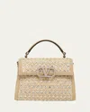 Valentino Vsling Mini Rhinestone Crochet Top-handle Bag