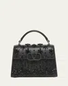 Valentino Vlogo Tote Bag In Jet Black Ruthenium