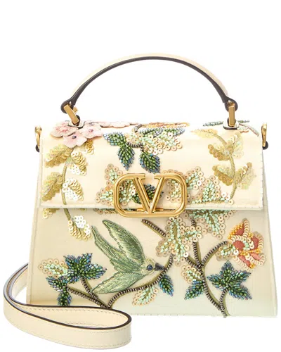 Valentino Garavani Valentino Vsling Mini Satin & Leather Satchel In Multi