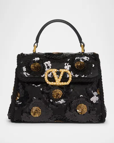 Valentino Garavani Vsling Mini Sequin Vlogo Convertible Top Handle Bag In Multi