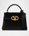 Valentino Garavani Vsling Mini Velvet Top-handle Bag