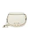 Valentino Vsling Shoulder Bag In Grainy Calfskin In White