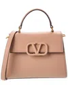 Valentino Vsling Small Grainy Leather Satchel In Pink