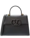 Valentino Vsling Small Grainy Leather Shoulder Bag In Black