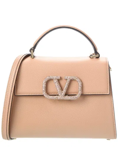 Valentino Garavani Valentino Vsling Small Leather Satchel In Pink